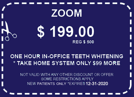 Coupon for Zoom Teeth Whitening Los Angeles